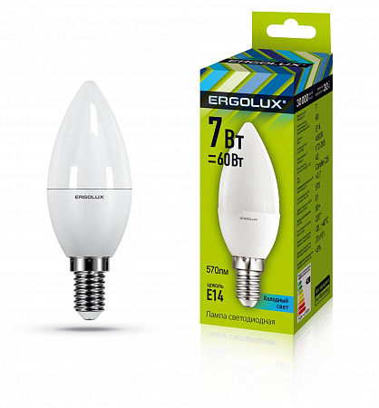 Ergolux LED-C35-7W-E14-4K (Эл.лампа светодиодная Свеча 7Вт E14 4500K 172-265В) Ergolux LED-C35-7W-E14-4K (Эл.лампа светодиодная Свеча 7Вт E14 4500K 172-265В)
