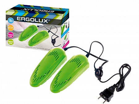 ERGOLUX ELX-SD01-C16 салатовая (электрическая сушилка для детской обуви 10 Вт, 220-240 В) ERGOLUX ELX-SD01-C16 салатовая (электрическая сушилка для детской обуви 10 Вт, 220-240 В)