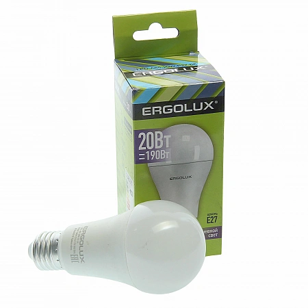 Ergolux LED-A65-20W-E27-6K (Эл.лампа светодиодная ЛОН 20Вт E27 6500K 180-240В) Ergolux LED-A65-20W-E27-6K (Эл.лампа светодиодная ЛОН 20Вт E27 6500K 180-240В)