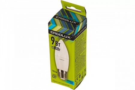 Ergolux LED-C35-9W-E27-4K (Эл.лампа светодиодная Свеча 9Вт E27 4500K 172-265В) Ergolux LED-C35-9W-E27-4K (Эл.лампа светодиодная Свеча 9Вт E27 4500K 172-265В)