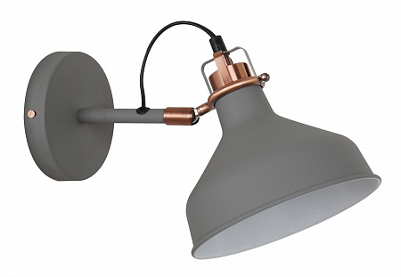 Camelion WML-425 C73 Cерый + медь (Светильник настенный Amsterdam,1х E27, 40Вт, 230В, металл) Camelion WML-425 C73 Cерый + медь (Светильник настенный Amsterdam,1х E27, 40Вт, 230В, металл)